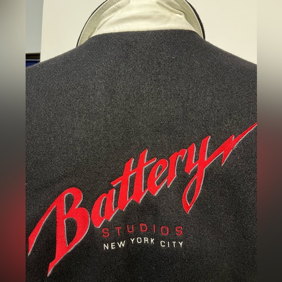 Vintage 80s Battery Studios NYC Varsity Jacket MED Recorded Here Zeppelin CURE - Picture 3 of 8